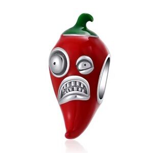 NWOT Red Hot Chili Pepper Charm Sterling Silver 925